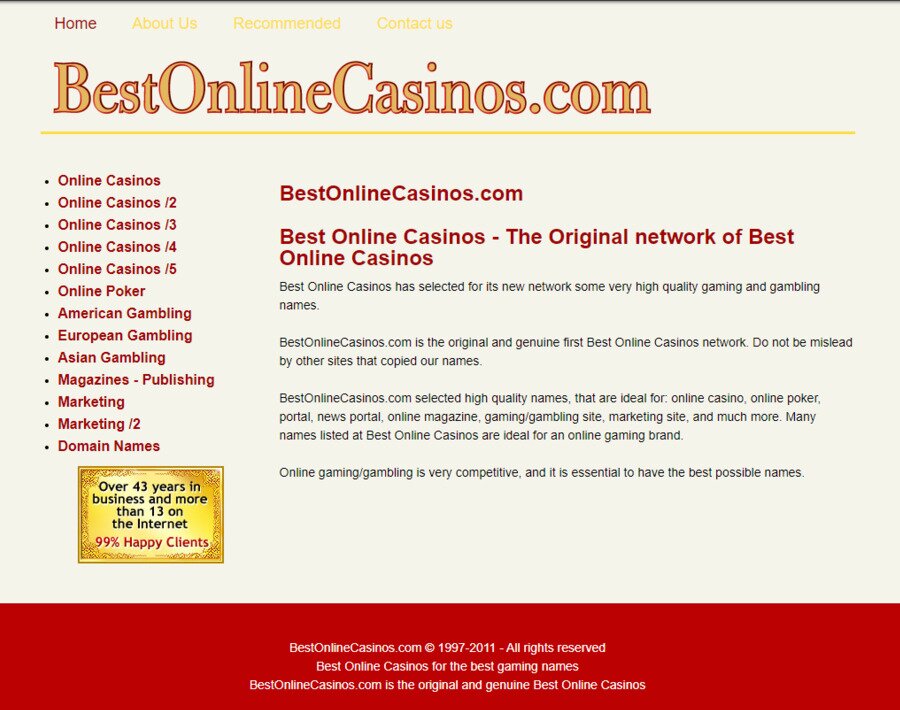 Best Online Casinos 2011